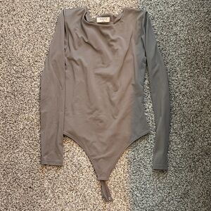 Babaton Charcoal Long Sleeve Bodysuit